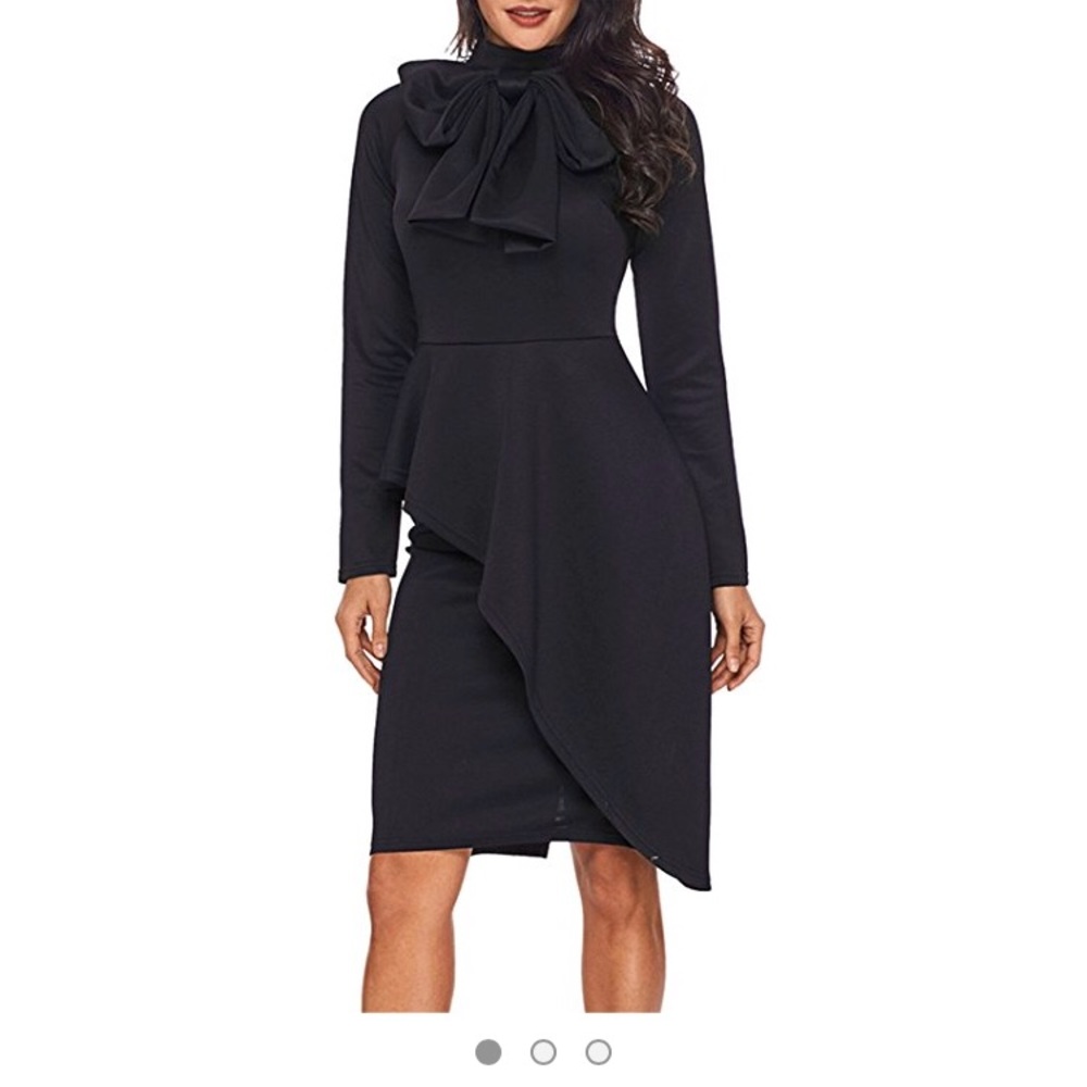 XXL, Black Asymmetrical, long sleeve dress❗️